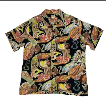 SUN SURF/알로하 셔츠/L/SS30215/선 서핑/메뉴 패턴
