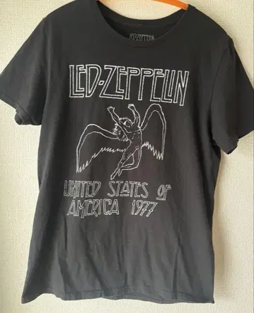 LED ZEPPELIN 프린트 티셔츠 M 사이즈 블랙 2021 투어