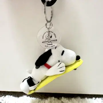 한정판 스누피 하와이 서핑 샵 봉제 인형 키링