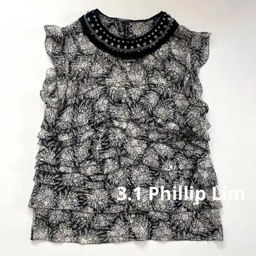 3.1 Phillip Lim 필립 림 프릴 시스루 블라우스
