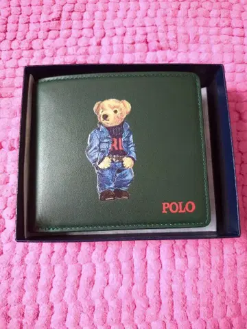 POLO Ralph Lauren 두겹 지갑 동전 지갑 포함 그린
