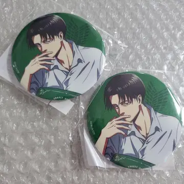 진격의 거인 리바이 글리터 캔뱃지 76mm 릴랙스 ver 2개