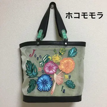 호코모모라 자수 보타니컬 토트백 파우치 포함 꽃 새 이토킨 여름