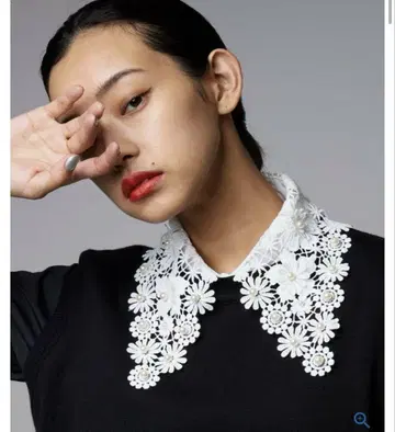 플라워 펄 탈부착 카라