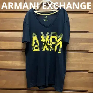ARMANI EXCHANGE 블랙 오버 사이즈 반팔 티셔츠 아르마니