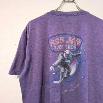 00년대 론존 RONJON y2k 티셔츠 퍼플 우주 비행사