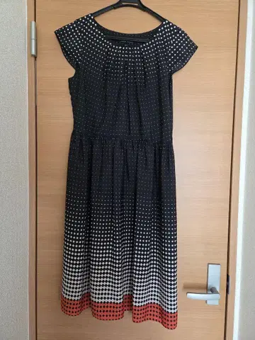 로라 애슐리 플레어 원피스 도트 무늬 부드러운 A 라인 여름