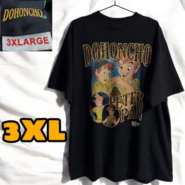 DOHONCHO 티셔츠 피터팬 블랙 레어 빈티지 가공