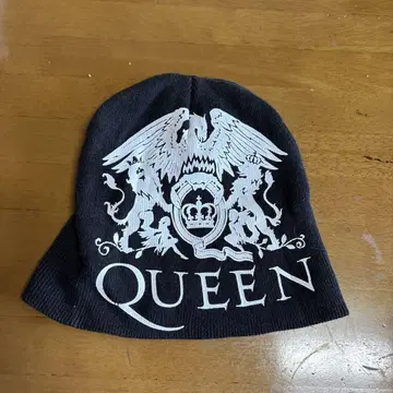QUEEN 니트 모자 블랙