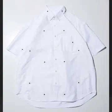 NICK GEAR 플라워 자수 반팔 셔츠 L