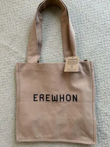 레어하고 고급스러운 베이지 브라운 EREWHON 토트백 베이지 캔버스