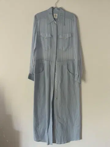 SOE READY TO WEAR 라이트 블루 셔츠 원피스 긴팔