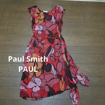 폴스미스 PAUL 실크 혼방 디자인 피스 롱 원피스 40