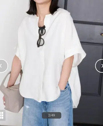 저널 스탠다드 스키퍼 셔츠 린넨 혼방 셔츠 블라우스 24ss 린넨