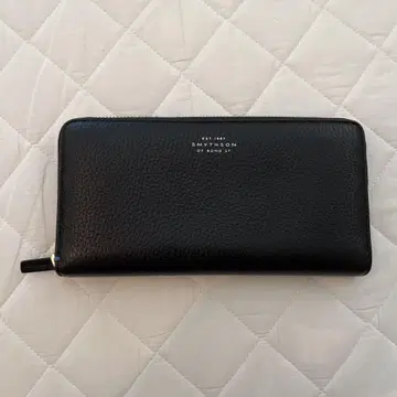 스마이슨 smythson 블랙 장지갑 라운드 지퍼 이탈리아제 새상품급
