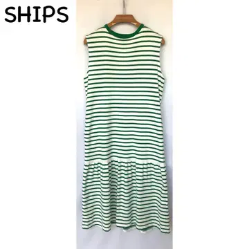 SHIPS 보더 무늬 슬리브리스 원피스