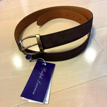 랄프 로렌 퍼플 라벨 새상품 브라운 가죽 벨트 또는 골드 컬러 금장 장식