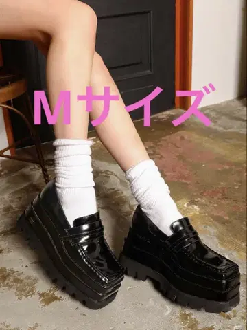 다리치 플랫폼 로퍼 통굽 블랙 검정 M