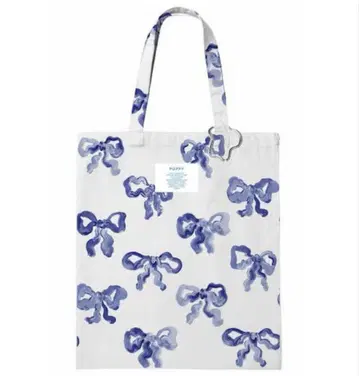 POPPY BLUE RIBBON TOTE BAG 토트백 아사기뇨