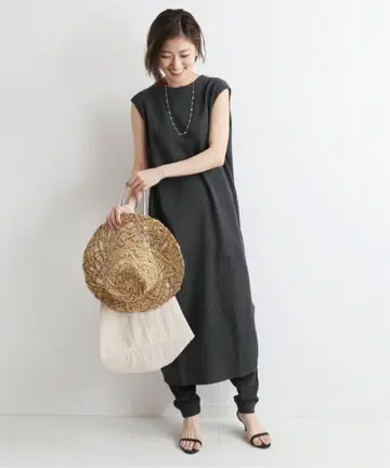 IENA 와플 슬리브리스 원피스
