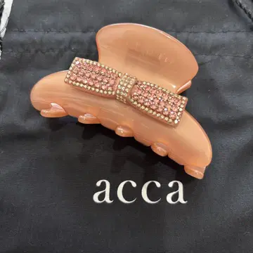acca 스톤 헤어 클립 핑크