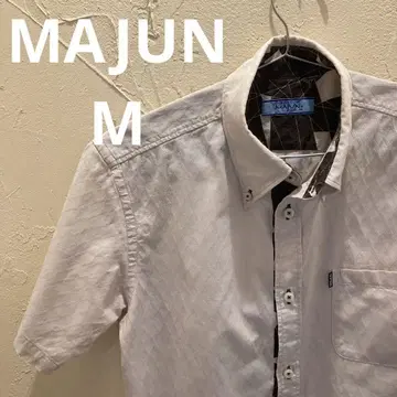 MAJUN 마준 카리유시 의류 화이트 버튼 다운 셔츠 M 사이즈