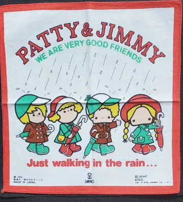 1976년 쇼와 레트로 PATTI & JIMMY 미니 손수건