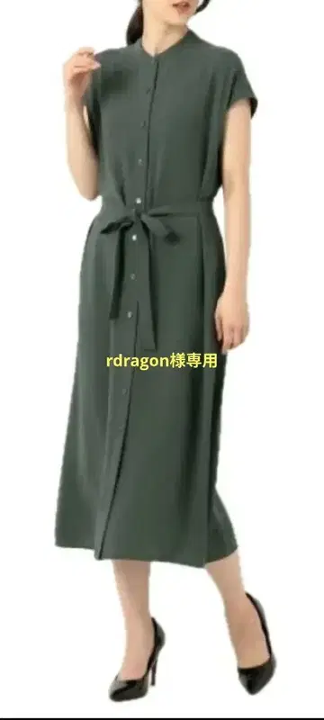 23구 파우더리 조젯 셔츠 원피스 36