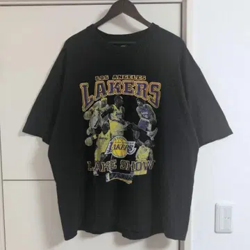 레이커스 양면 프린트 티셔츠 NBA 농구 구제 의류 빅 실루엣
