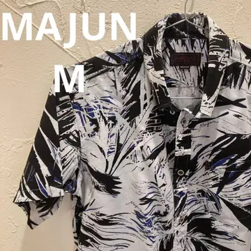 MAJUN 마준 카리유시 의류 반팔 알로하 셔츠 M 사이즈