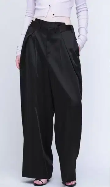 AEWEN MATOPH 새틴 턱 팬츠 34 XS