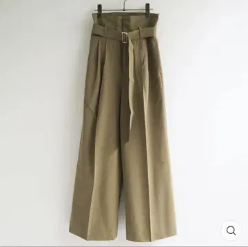 IIROT 카멜 벨트 포함 와이드 팬츠