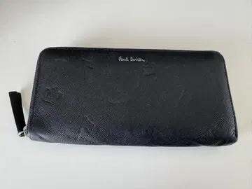 PS PaulSmith 드로잉 라운드 지퍼 장지갑 블랙