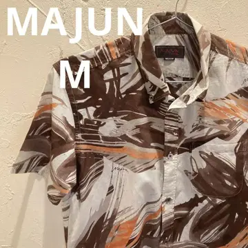 MAJUN 마준 카리유시 의류 반팔 알로하 셔츠 M