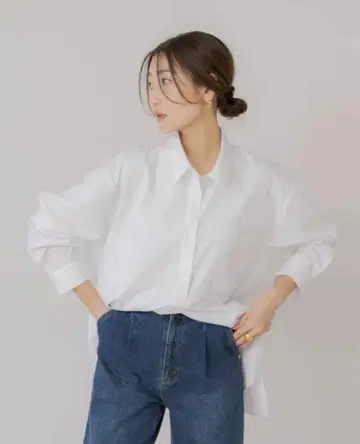 regleam 백 로고 빅 셔츠 화이트