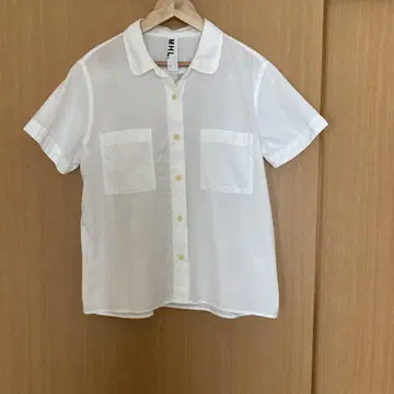 마가렛 호웰 MHL. 코튼 린넨 둥근 카라 셔츠