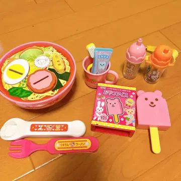 멜짱 돌보기 세트 라면 간식 아이스 치약 밀크 보리차