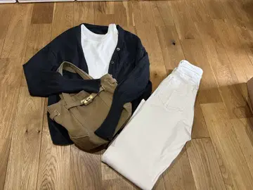 IENA 테이프 얀 리브 가디건