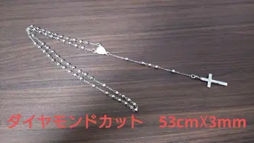 로사리오 목걸이 실버 925 / 아발란치 3mm 다이아몬드 컷