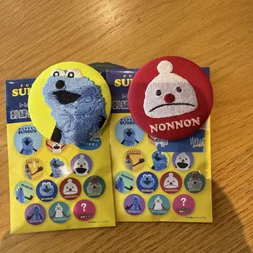 PUPPET SUNSUN 퍼펫 스순 자수 캔 배치 논논 2개 세트