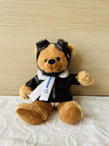 보잉 파이롯트 베어 봉제 인형 약 20cm