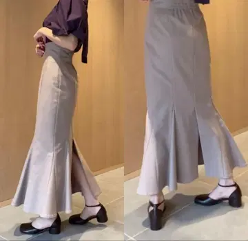 SNIDEL 머메이드 스커트 하이 웨스트 타이트 헴 플레어 스커트