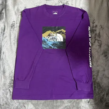 THE NORTH FACE 퍼플 긴팔 티셔츠 L