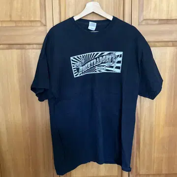그래픽 프린트 블랙 티셔츠 XL