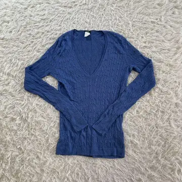 J.CREW 린넨 100% 긴팔 케이블 니트 탑