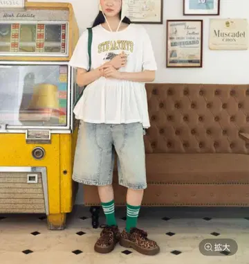 니코앤드 더블 니 하프 팬츠 데님 팬츠