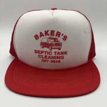 90년대 빈티지 BAKER'S 기업 물품 자동차 프린트 로고 트래커 캡