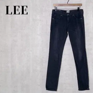 LEE 리 LL2306 타이트 스키니 소가죽 라벨 면 블랙 사이즈 S