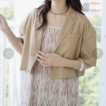 미사용 카스타네 크롭 반팔 자켓
