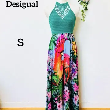 Desigual 데시구알 롱 원피스 썸머 드레스 홀터넥 S